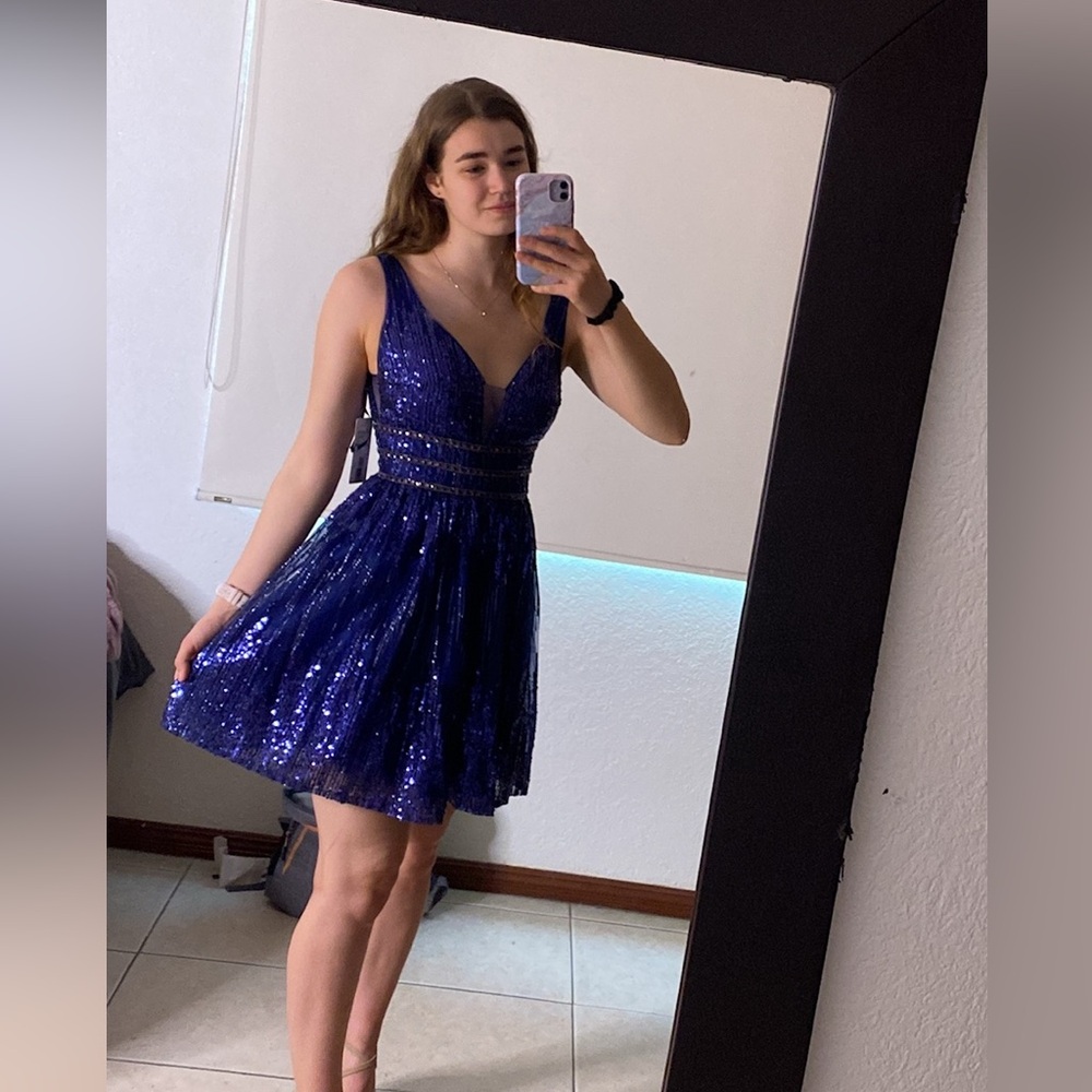 Sparkly blue dress